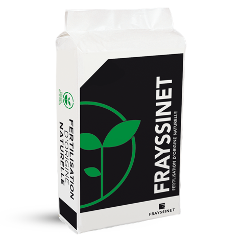 Visuel d'un sac générique Frayssinet, pour fertilisant organique.